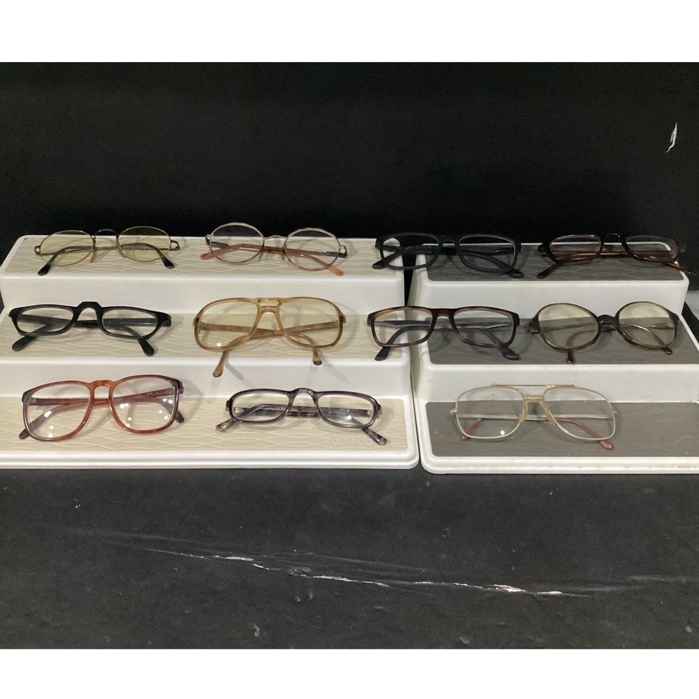 Lot of 11 - Assorted Eye Glasses, Different Brands, Colors, Strength Condition